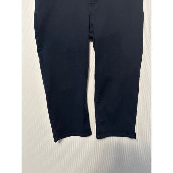Liz Claiborne Classic Fit Capri Pants Navy Blue Stretch Cotton Blend Size 10 - Picture 3 of 10